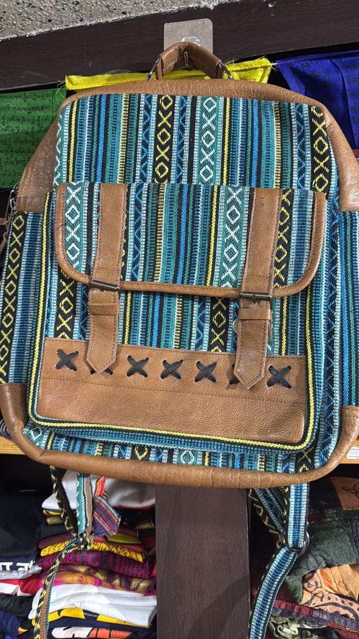 Hemp Striped Backpack
